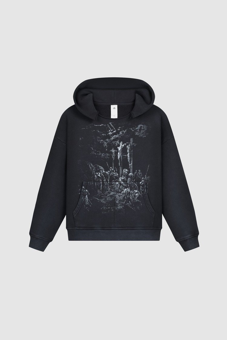 Pesoclo Crucifixion Hoodie Black (1)