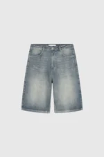 Pesoclo Distressed Denim Shorts Washed Blue
