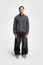 Pesoclo Knit Jacket Dark Grey