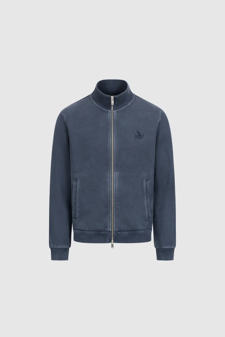 Pesoclo Knit Jacket Washed Navy Pesoclo Knit Jacket Washed Navy