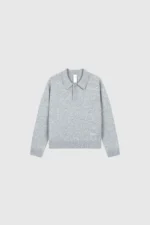 Pesoclo Knit Polo Sweater Grey