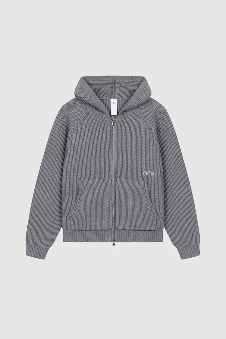 Pesoclo Knit Zip Grey Pesoclo Knit Zip Grey