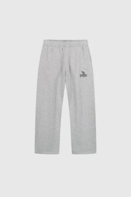 Pesoclo Logo Raws Open Leg Jogger Grey Melange