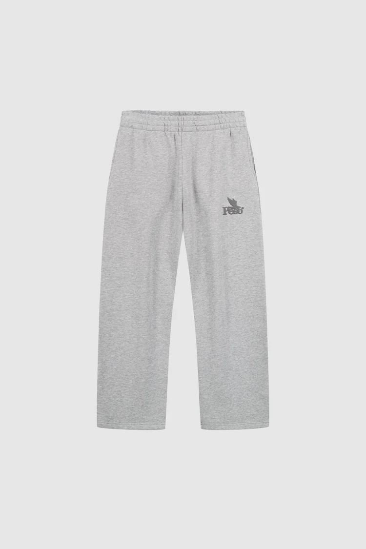 Pesoclo Logo Raws Open Leg Jogger Grey Melange Pesoclo Logo Raws Open Leg Jogger Grey Melange