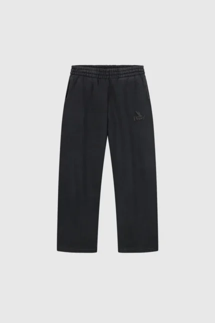 Pesoclo Logo Raws Open Leg Jogger Washed Black