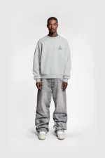 Pesoclo Logo Raws Sweater Heather Grey