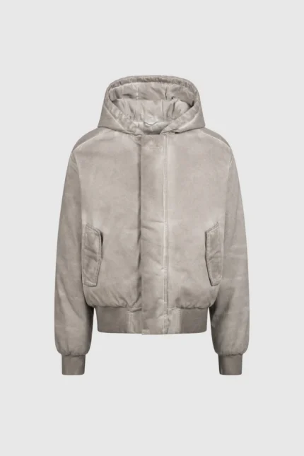 Pesoclo Oil Washed Cotton Puffer Grey
