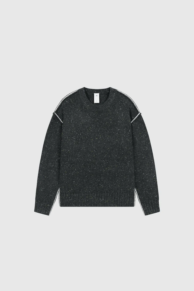 Pesoclo Raw Edge Knit Black Pesoclo Raw Edge Knit Black