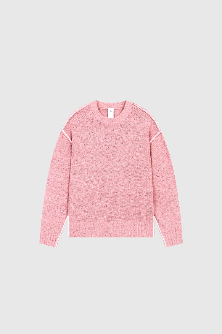 Pesoclo Raw Edge Knit Pink Pesoclo Raw Edge Knit Pink