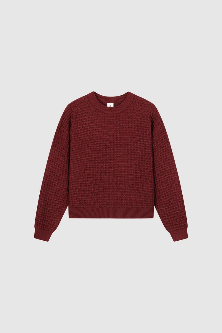 Pesoclo Waffle Knit Burgundy Pesoclo Waffle Knit Burgundy