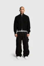 Pesoclo Waffle Knit Jacket Black