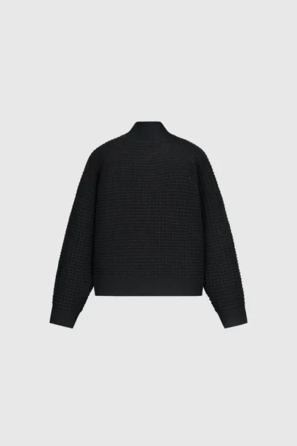 Pesoclo Waffle Knit Jacket Black