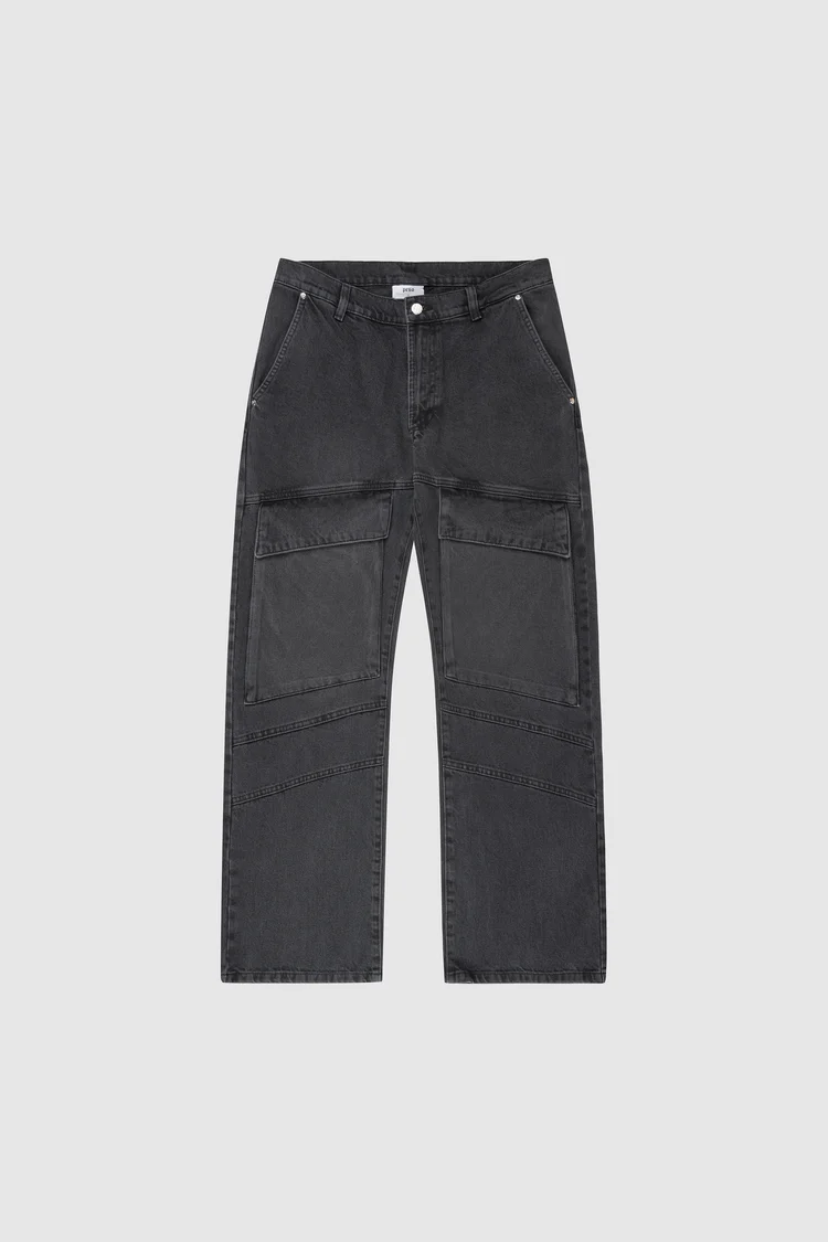 Pesocol Denim Cargo Washed Black Pesocol Denim Cargo Washed Black