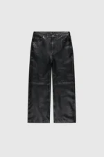 Pesocol Faded Leather Pants Faded Black