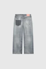 Pesocol Printed Denim Washed Blue