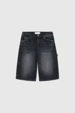 Pesocol Raws Denim Shorts Washed Black