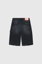 Pesocol Raws Denim Shorts Washed Black